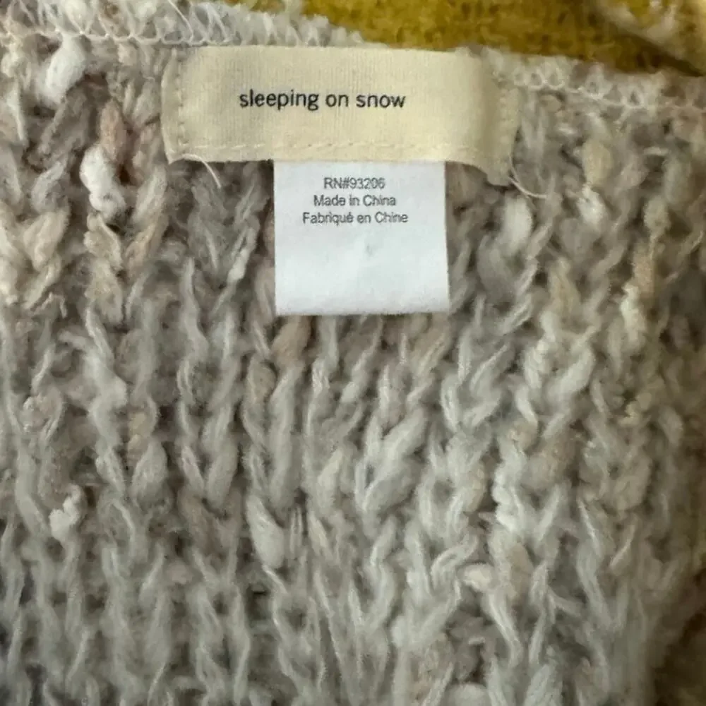 Sleeping On Snow Womens Scarf Multicolor Striped Chunky Knit Winter One Size